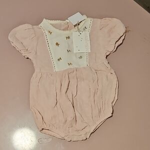 Blooming Pink Baby One-Piece Romper by Petit Ami